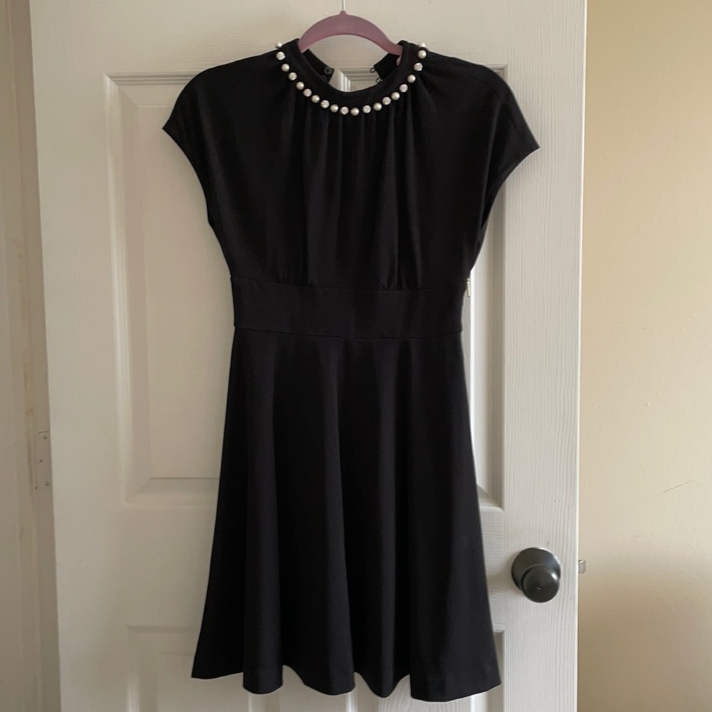 Kate Spade Black Dress with Pearl Accents